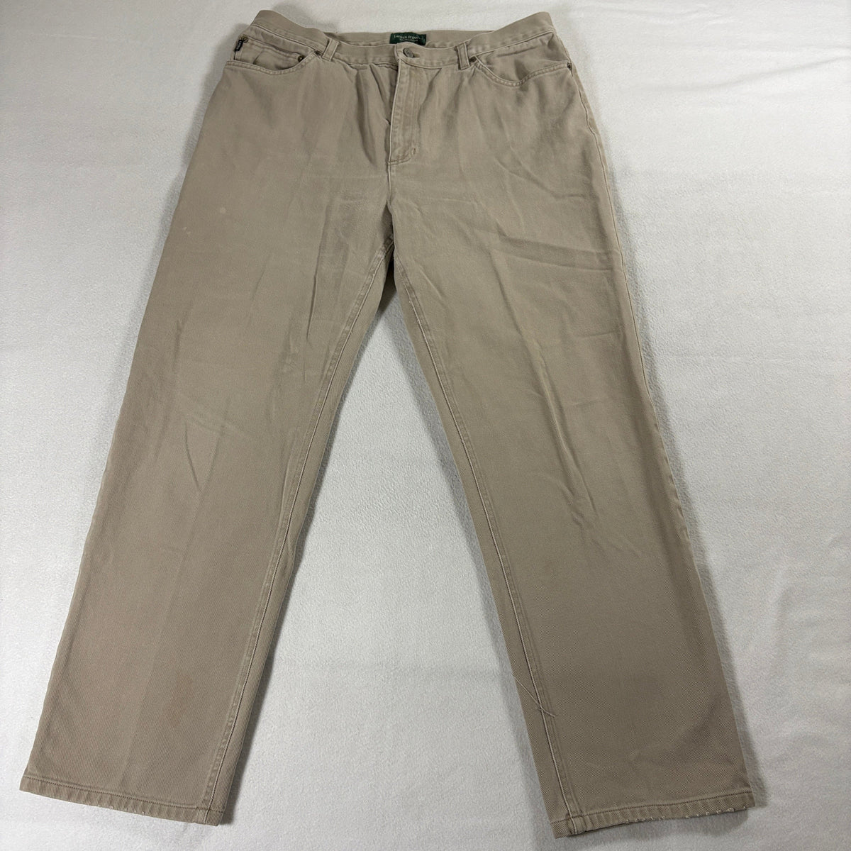 Lauren Jeans Co Ralph Lauren Khaki Straight Leg Pants 16 Fits Like 33x29