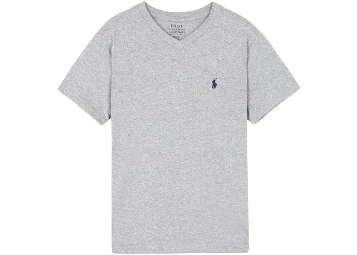 Polo Ralph Lauren Boys Short-Sleeve Cotton Jersey V-Neck T-shirt Andover Heather