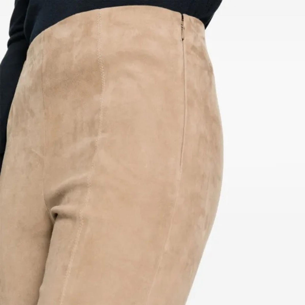Polo Ralph Lauren Paneled Suede Leggings in Tan, Size S, NWT Retail $998