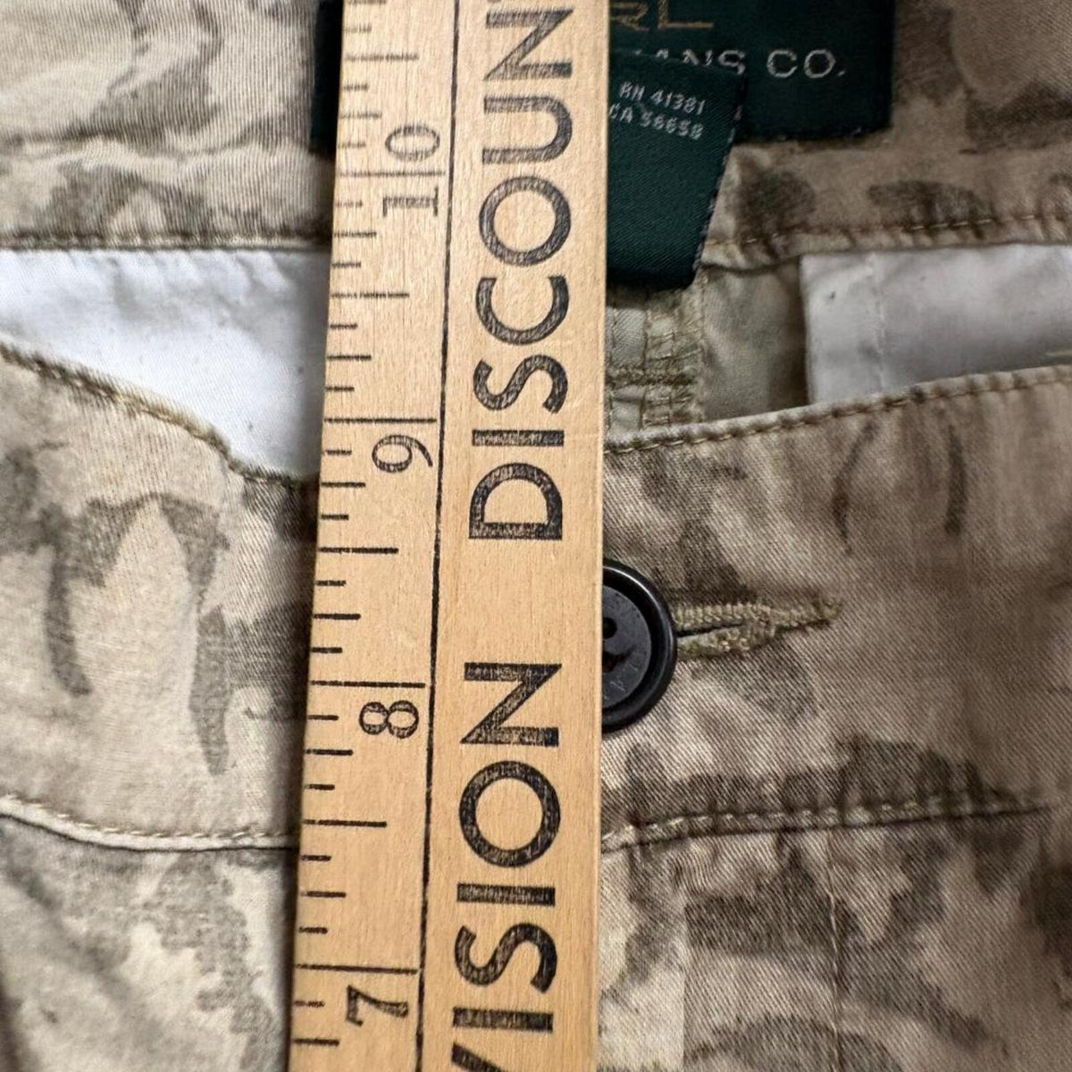 Lauren Jeans Co Ralph Lauren Pants Womens 4 Beige Floral Print Cotton Chino