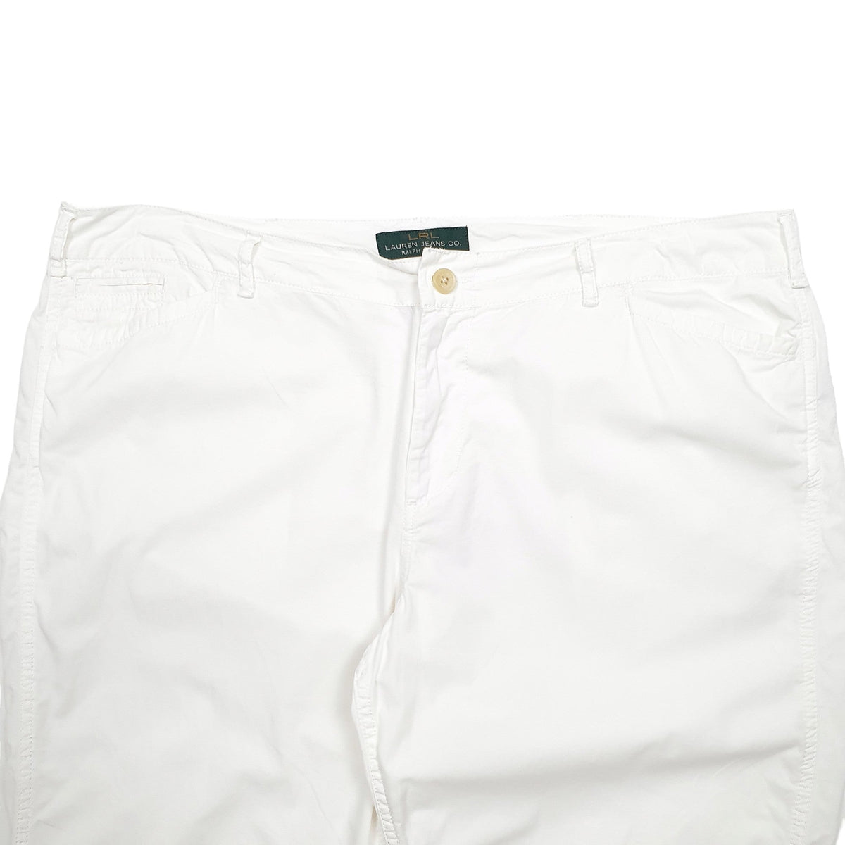 Womens Ralph Lauren White Chino Cotton  Trousers UK20