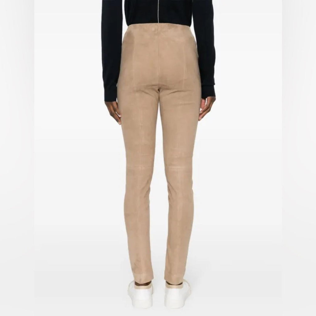 Polo Ralph Lauren Paneled Suede Leggings in Tan, Size S, NWT Retail $998