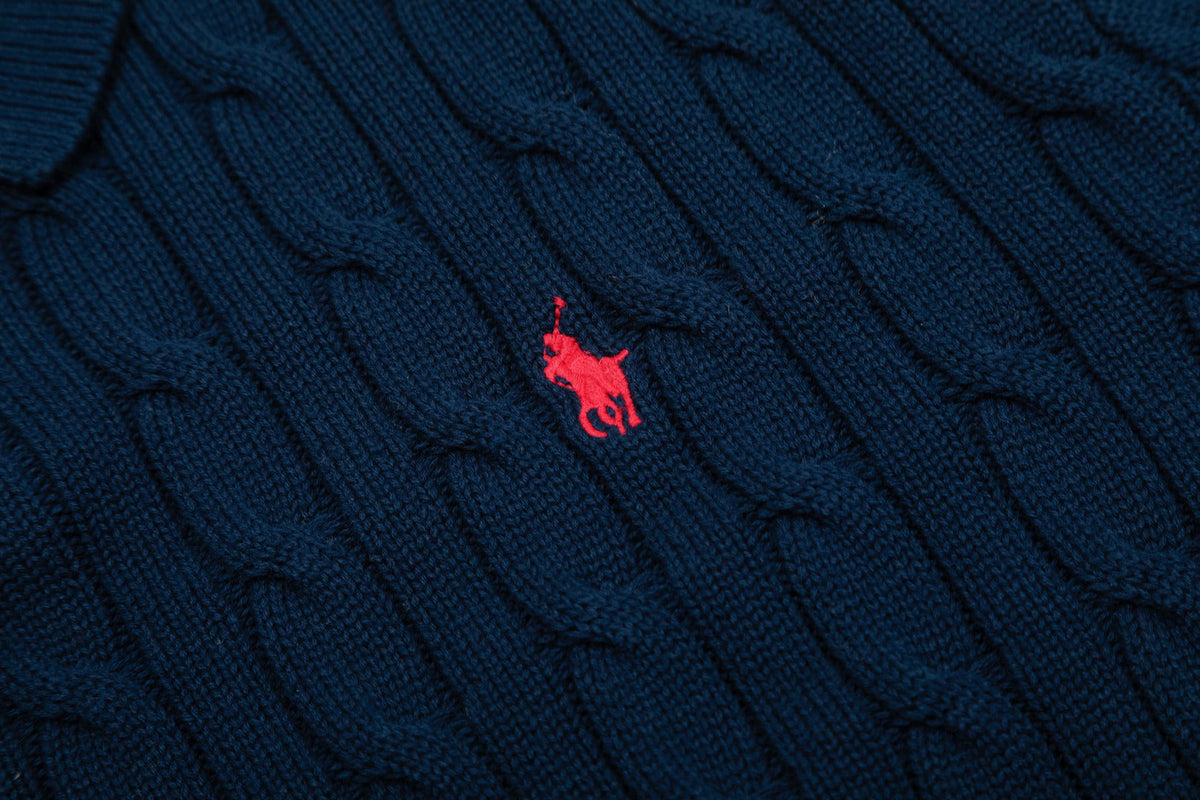 RALPH LAUREN SHORT-SLEEVE POLO KNIT SWEATER STYLE 437